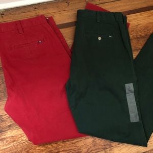 Polo Ralph Lauren Red Green Dress Pants Size 34x32